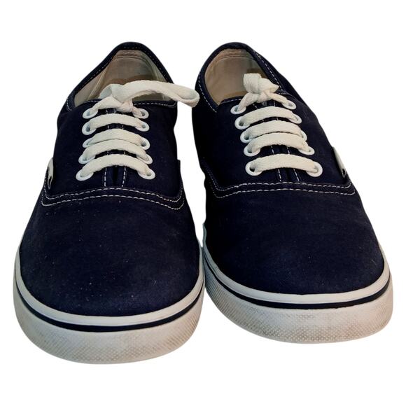 Vans Off the Wall Womens Dark Blue Canvas Lace Up Sneakers - Size 8.5 - Picture 4 of 8